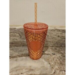 Starbucks 2022 Winter Holiday Jeweled 16 oz Tumbler Cold Cup - Rose Gold GRANDE